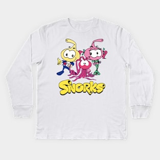 Swim along Snorks Cast Tribute Kids Long Sleeve T-Shirt